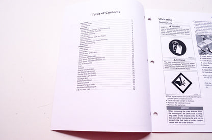 Kawasaki Z800 ABS Motorcycle Assembly & Preparation Manual