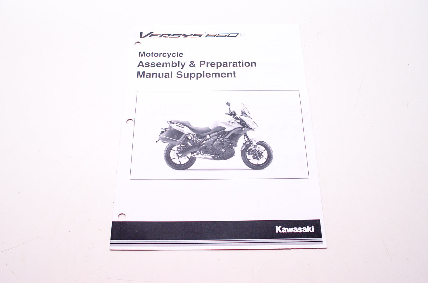 Kawasaki Versys 650 LT Motorcycle Assembly & Preparation Manual Supplement
