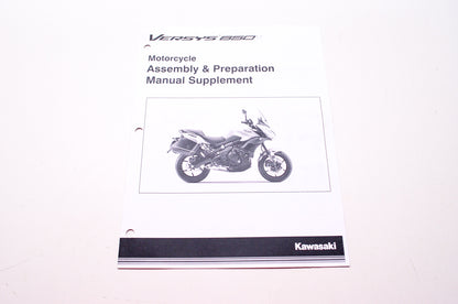 Kawasaki Versys 650 LT Motorcycle Assembly & Preparation Manual Supplement
