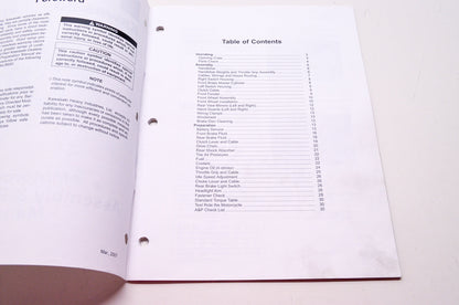 OEM Kawasaki 99931-1478-01 Assembly & Preparation Manual KL650E