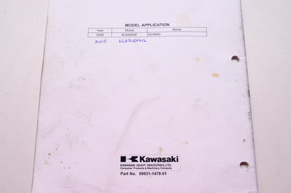 OEM Kawasaki 99931-1478-01 Assembly & Preparation Manual KL650E