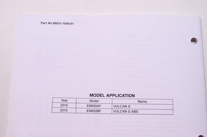 OEM Kawasaki 99931-1549-01 Assembly & Preparation Manual EN650A