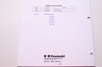 Kawasaki Ninja 300 ABS Motorcycle Assembly & Preparation Manual