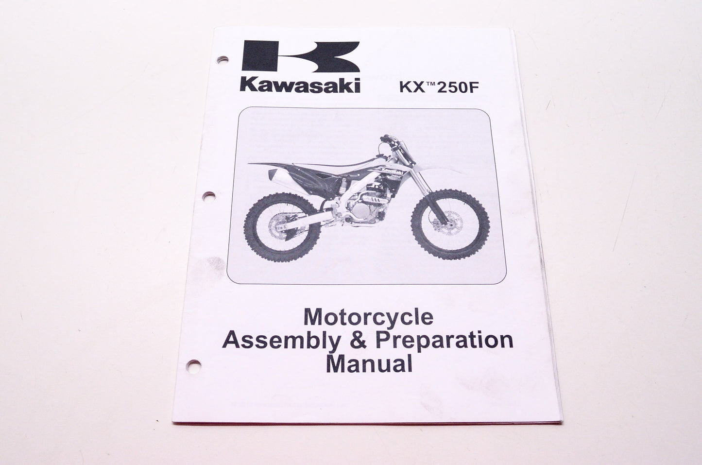 Kawasaki KX 250F Motorcycle Assembly & Preparation Manual