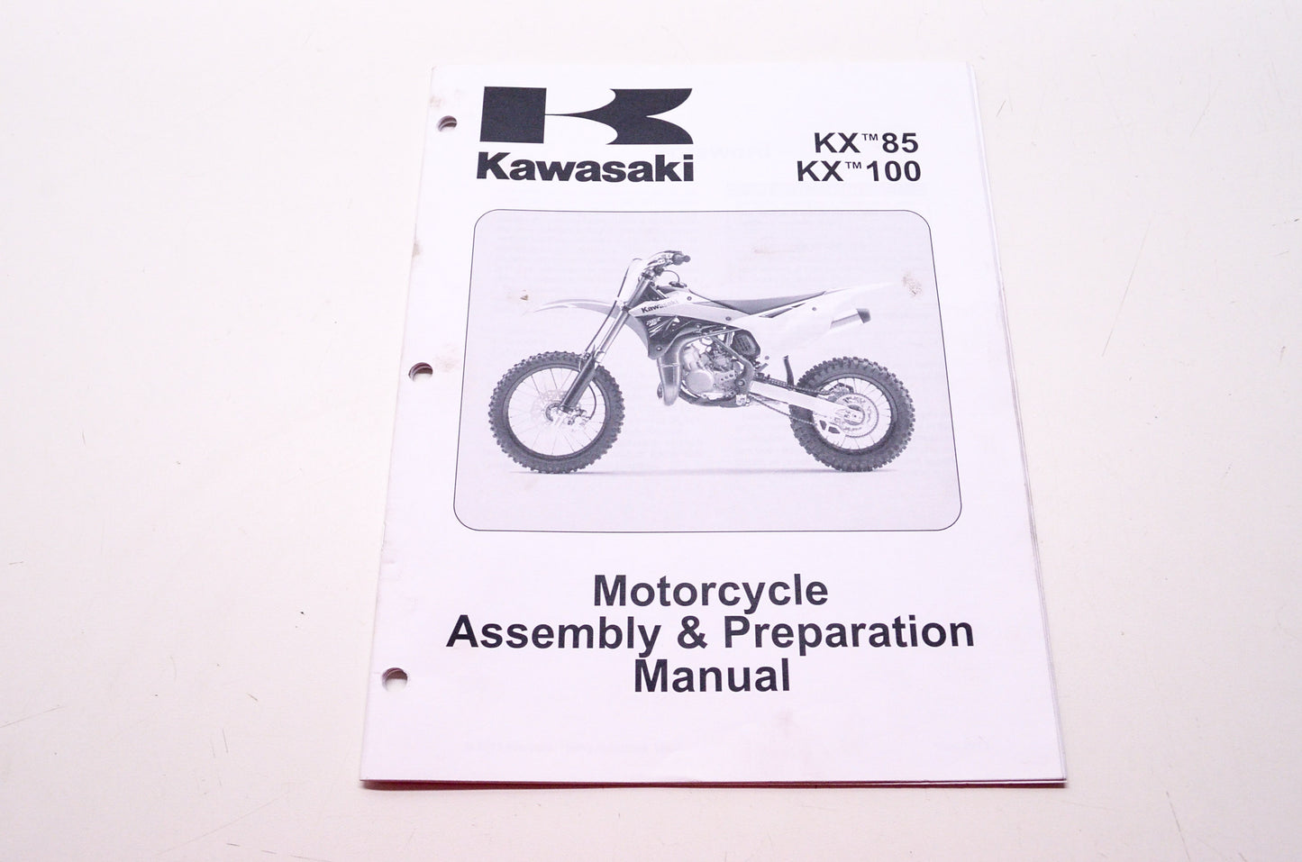 OEM Kawasaki 99931-1536-01 Assembly & Preparation Manual KX85C/100F