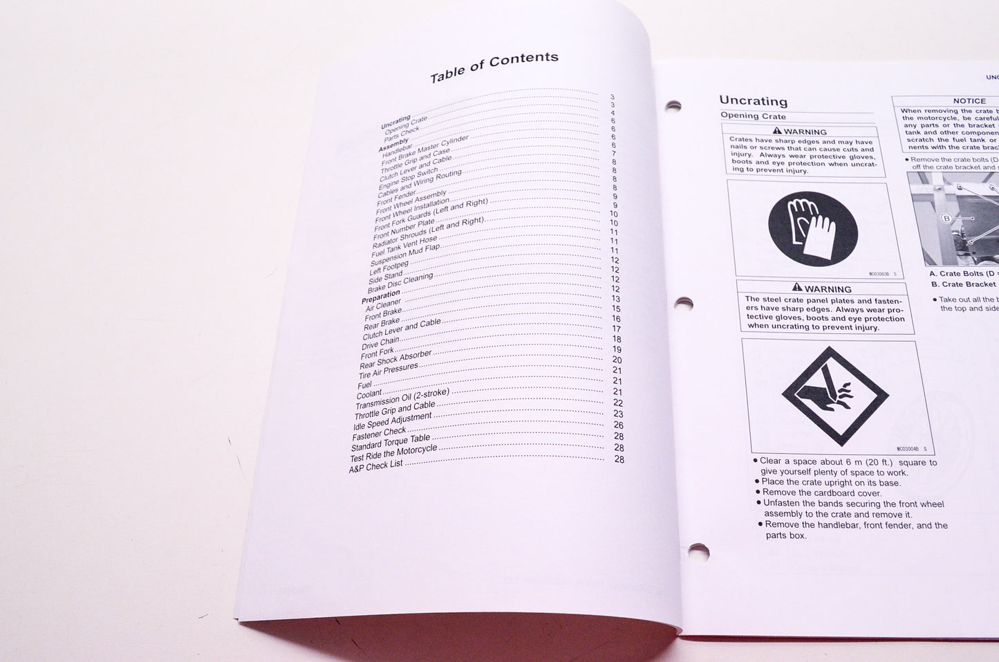 OEM Kawasaki 99931-1536-01 Assembly & Preparation Manual KX85C/100F