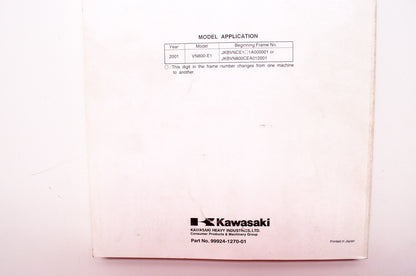 OEM Kawasaki 99924-1270-01 Service Manual VN800E