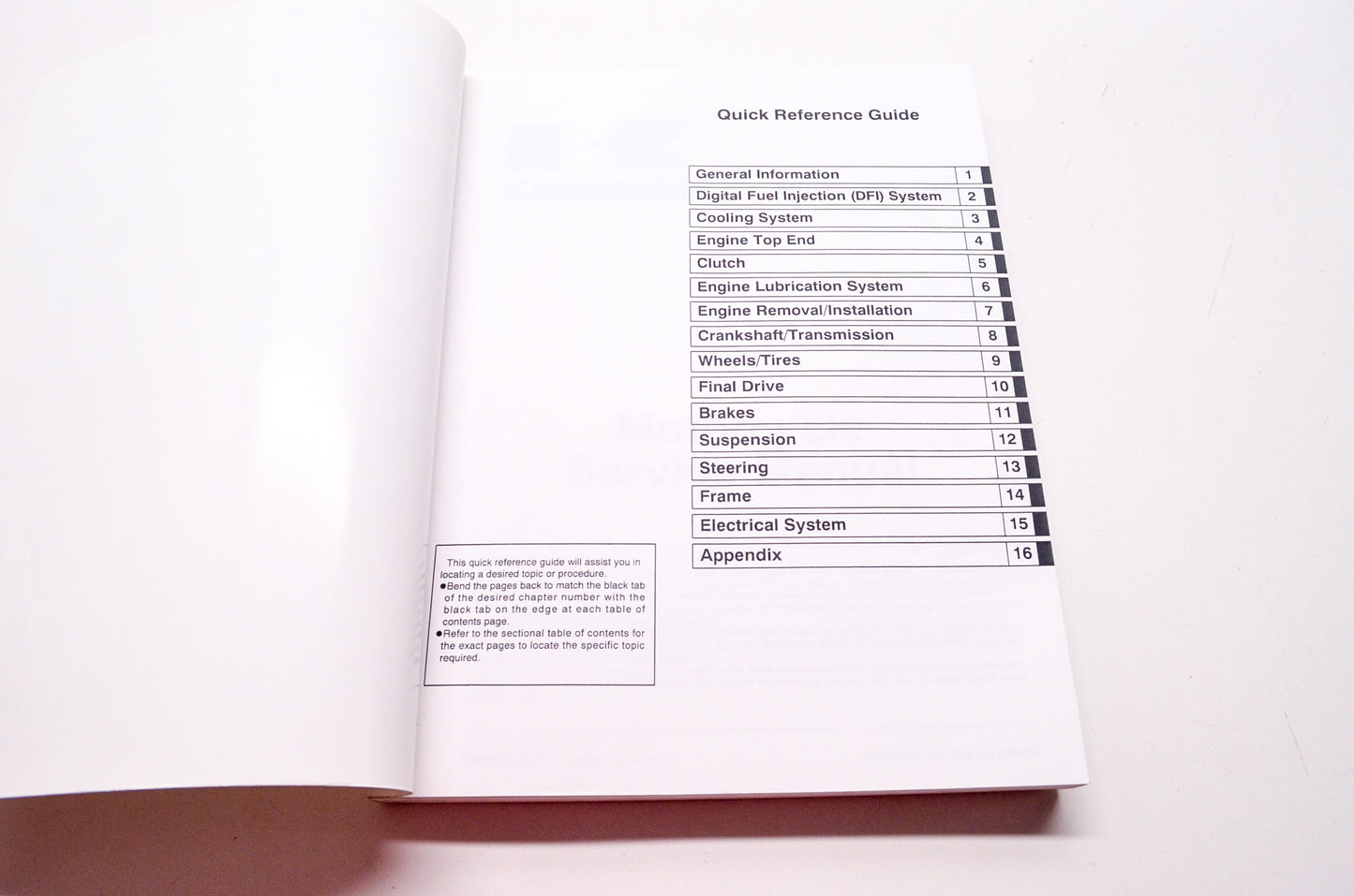 OEM Kawasaki 99924-1253-03 Service Manual ZX1200A