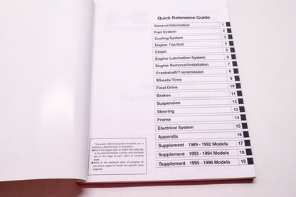 OEM Kawasaki 99924-1081-56 Service Manual Supplement ZX600C