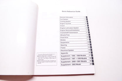 OEM Kawasaki 99924-1161-58 Service Manual Supplement ZX600E