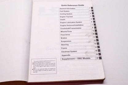 OEM Kawasaki 99924-1139-02 Service Manual ZX750J/K