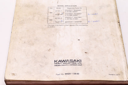 OEM Kawasaki 99924-1139-02 Service Manual ZX750J/K
