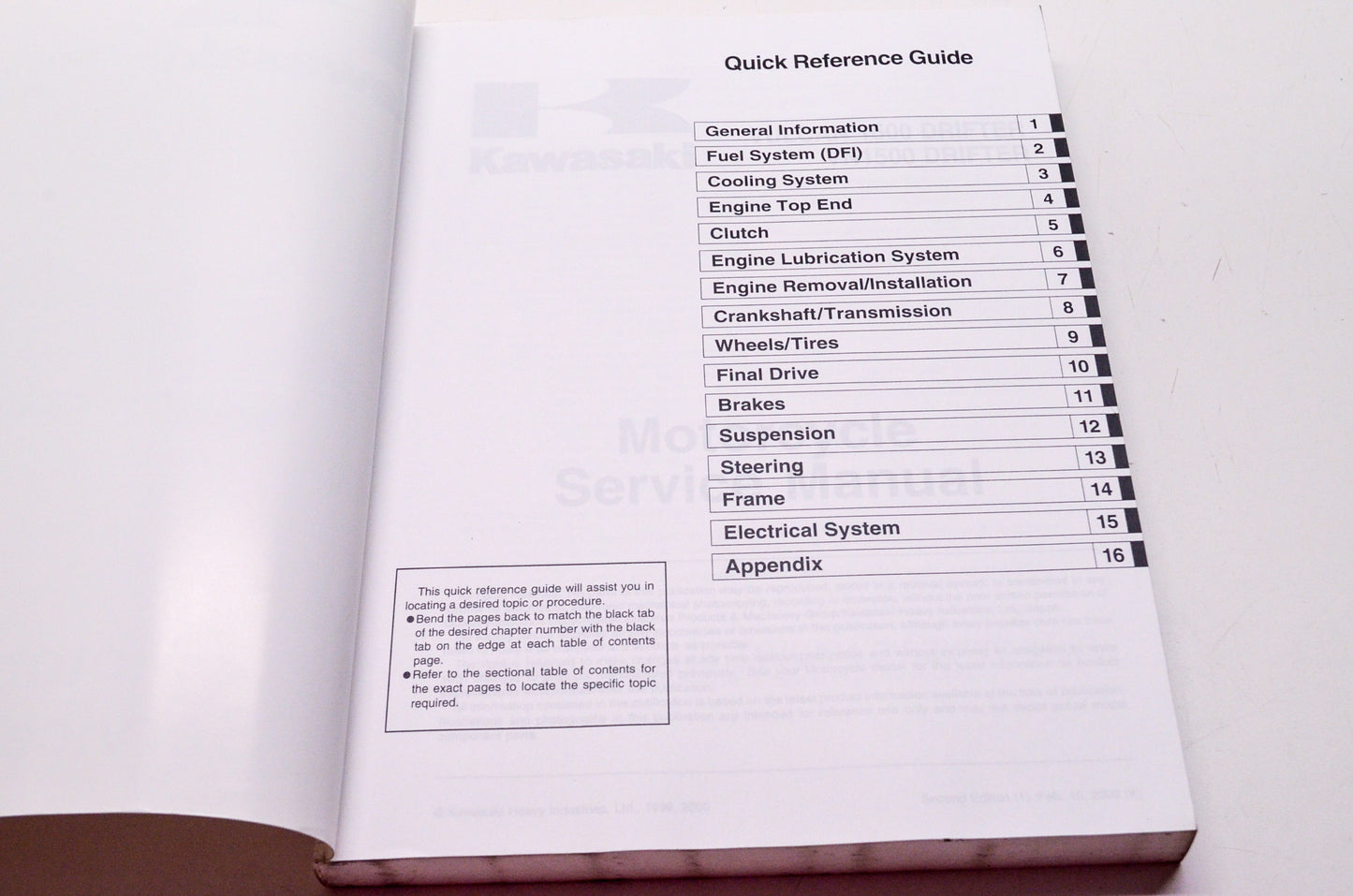 OEM Kawasaki 99924-1246-02 Service Manual VN1500J