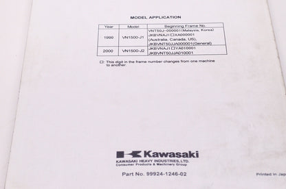 OEM Kawasaki 99924-1246-02 Service Manual VN1500J