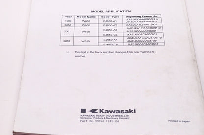 OEM Kawasaki 99924-1245-04 Service Manual EJ650