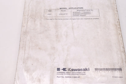OEM Kawasaki 99924-1382-01 Service Manual ZX600P