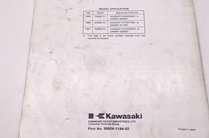 OEM Kawasaki 99924-1184-02 Service Manual ZX600F