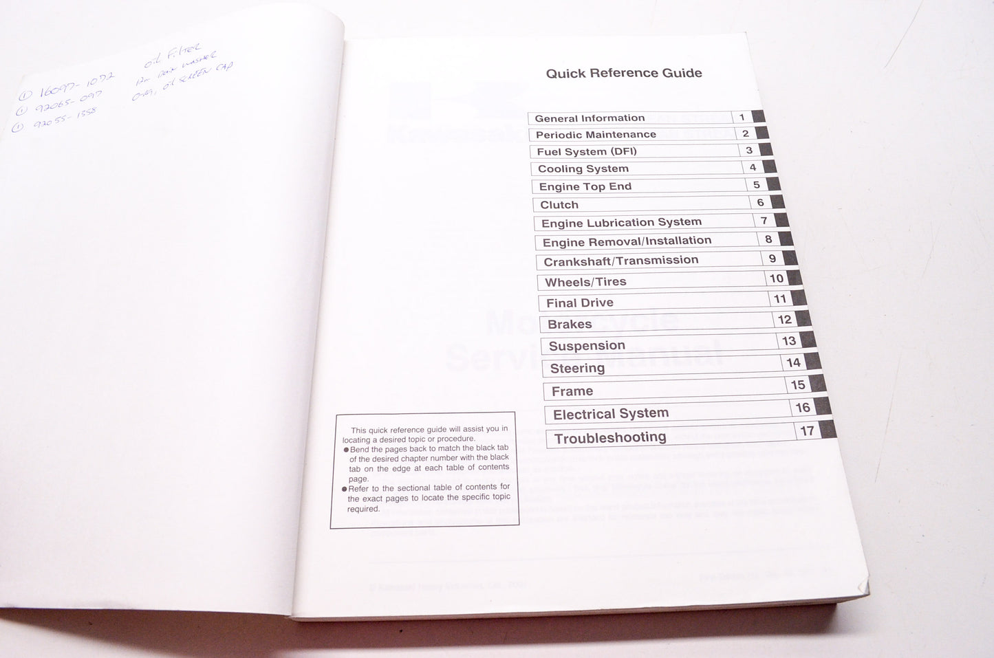 OEM Kawasaki 99924-1277-01 Service Manual VN1500P