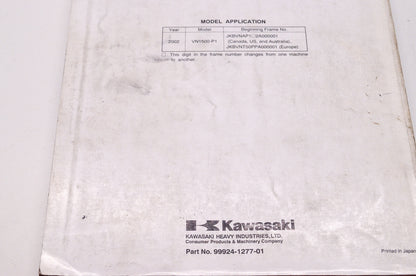 OEM Kawasaki 99924-1277-01 Service Manual VN1500P