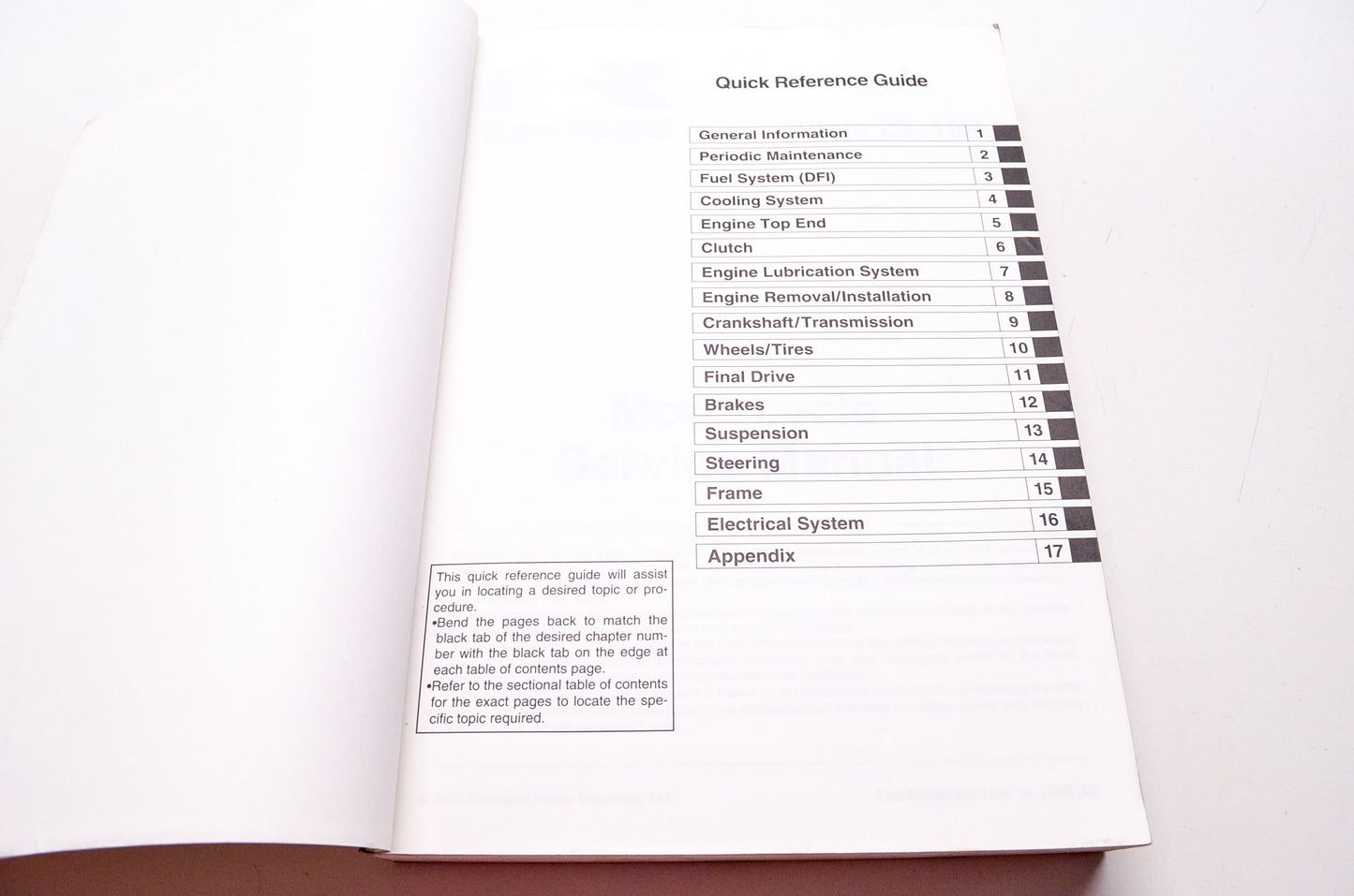 OEM Kawasaki 99924-1365-01 Service Manual ZX1000D