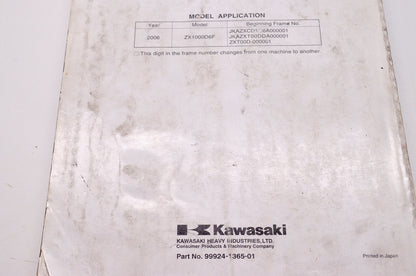 OEM Kawasaki 99924-1365-01 Service Manual ZX1000D