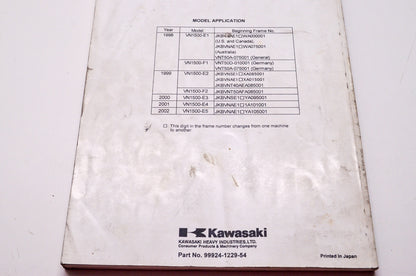 OEM Kawasaki 99924-1229-54 Service Manual Supplement VN1500E