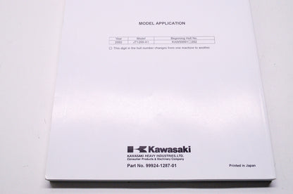 OEM Kawasaki 99924-1287-01 Service Manual JT1200A NOS