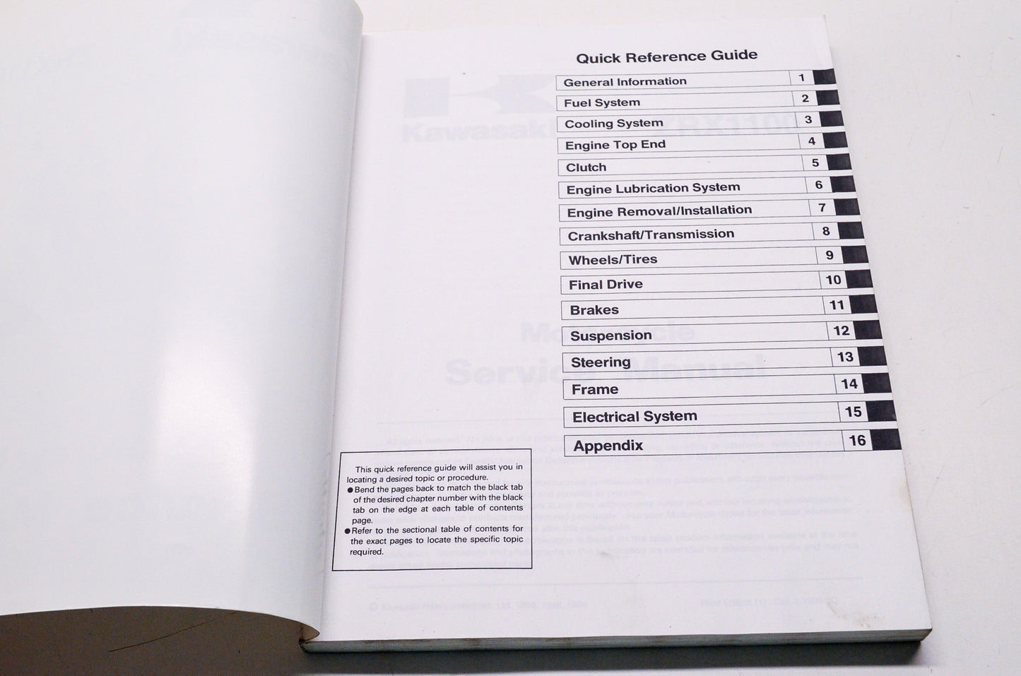 OEM Kawasaki 99924-1196-03 Service Manual ZR1100C
