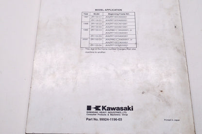 OEM Kawasaki 99924-1196-03 Service Manual ZR1100C
