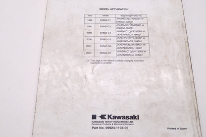 OEM Kawasaki 99924-1194-05 Service Manual EN500-C