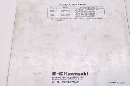 OEM Kawasaki 99924-1255-03 Service Manual ZX900E