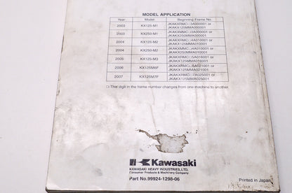OEM Kawasaki 99924-1298-06 Service Manual KX125M/KX250M