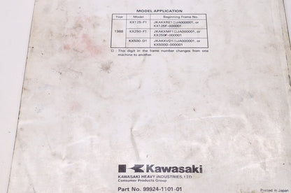OEM Kawasaki 99924-1101-01 Service Manual KX125/250/500