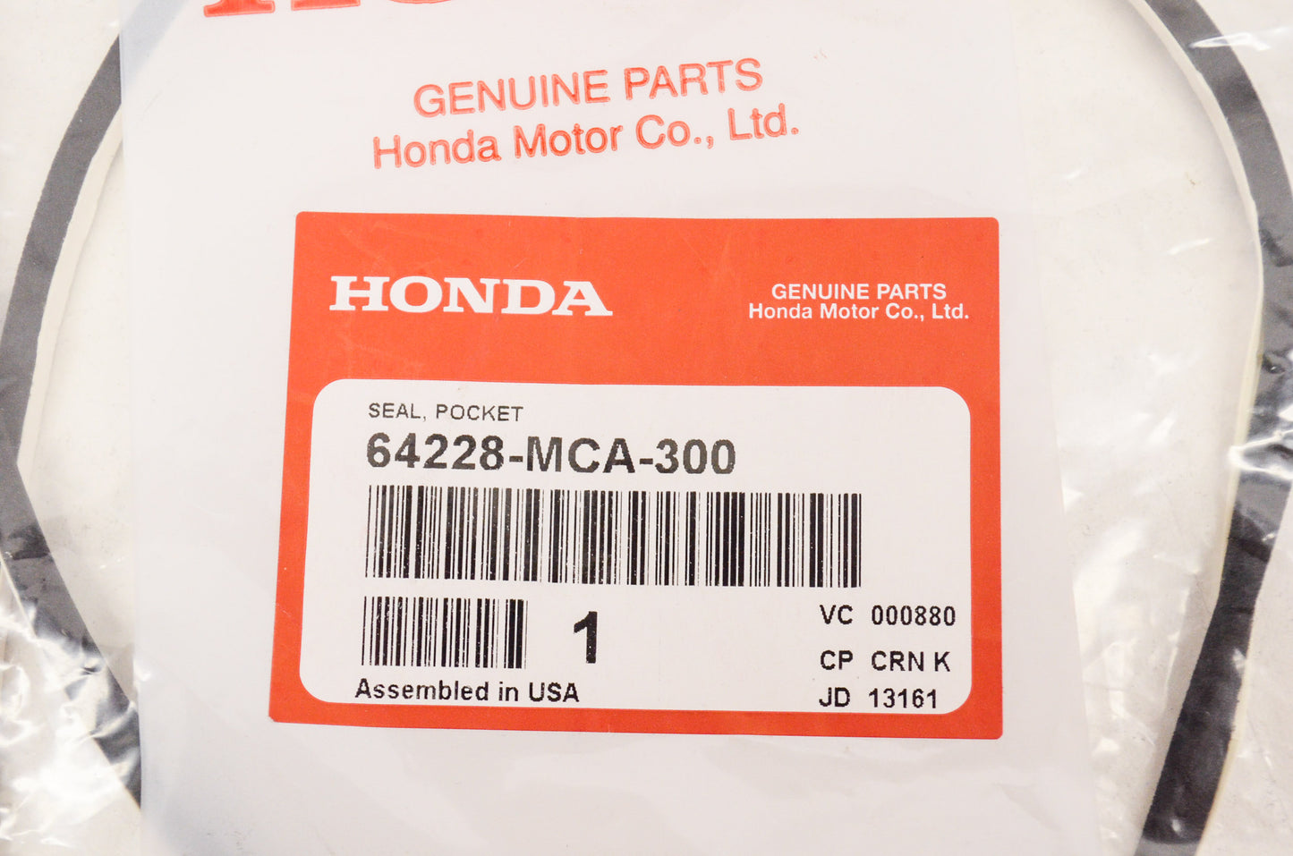 OEM Honda 64228-MCA-300 Pocket Seal