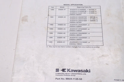 OEM Kawasaki 99924-1125-53 Service Manual Supplement EN500A