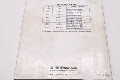Kawasaki 2000-2006 KX65 Shop Repair Service Manual