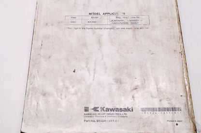 OEM Kawasaki 99924-1411-01 Service Manual KX250W