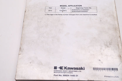 OEM Kawasaki 99924-1448-31 Service Manual KX450F