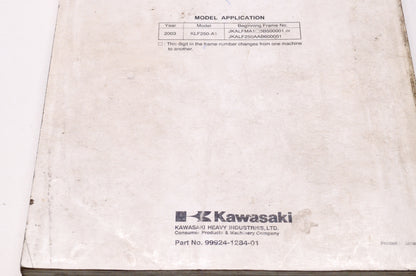 Kawasaki 2003 KLF Bayou Workhorse 250 ATV Shop Repair Service Manual
