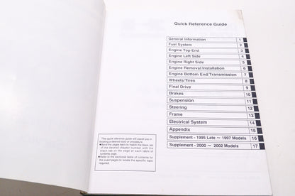 OEM Kawasaki 99924-1096-11 Service Manual KLF220A