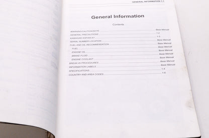 Kawasaki 2003 KFX400 ATV Shop Repair Service Manual Supplement