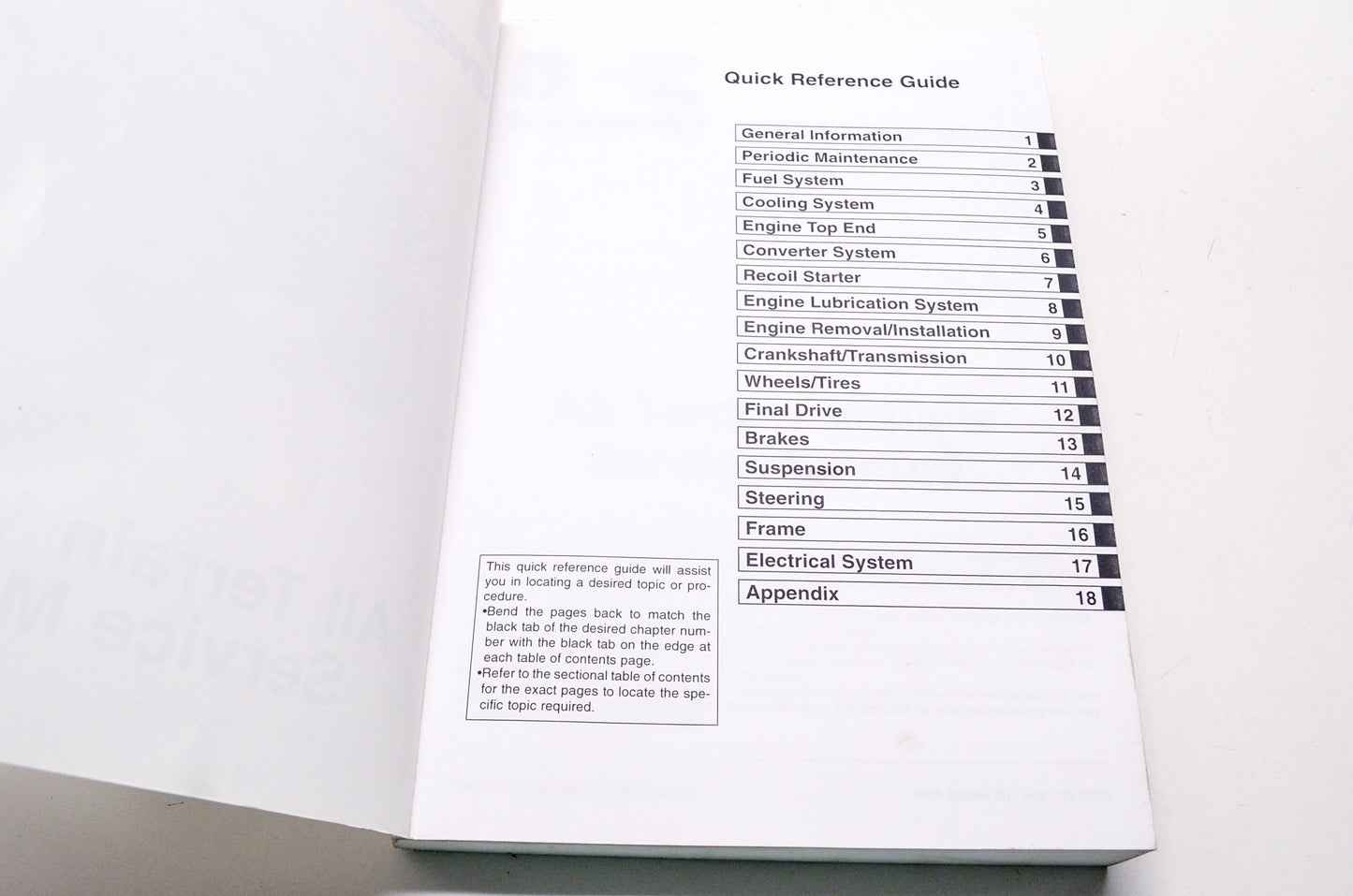 OEM Kawasaki 99924-1363-06 Service Manual KVF650F/G
