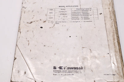 OEM Kawasaki 99924-1261-03 Service Manual KVF650A/B