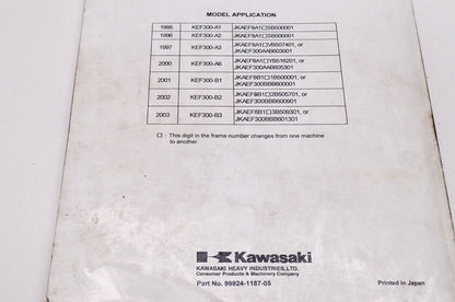 OEM Kawasaki 99924-1187-05 Service Manual KEF300B
