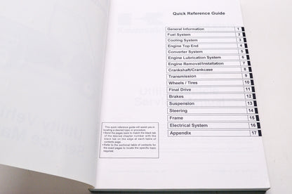 OEM Kawasaki 99924-1251-03 Service Manual KAF950