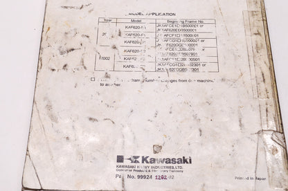 OEM Kawasaki 99924-1262-02 Service Manual KAF620E/F/G/H