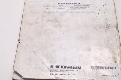 OEM Kawasaki 99924-1437-31 Service Manual KX250Y