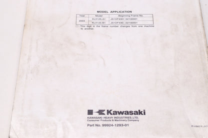 OEM Kawasaki 99924-1293-01 Service Manual KLX125A/B