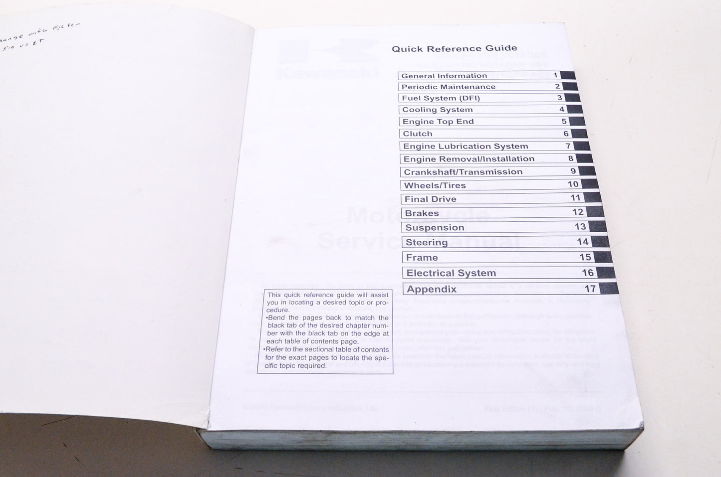 OEM Kawasaki 99924-1413-31 Service Manual VN1700B