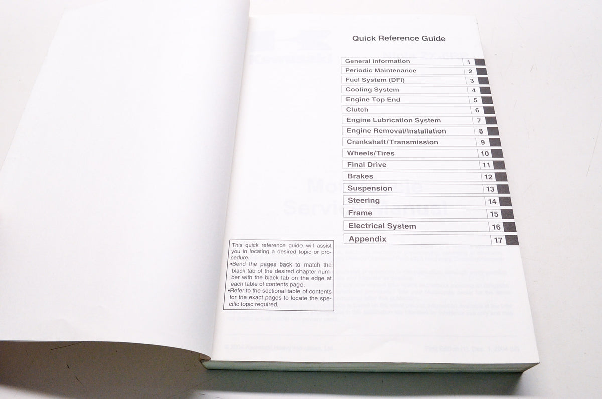 OEM Kawasaki 99924-1346-01 Service Manual ZX600N